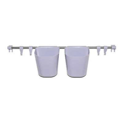 Набор пластиковый 60*12,5*12,9 см рейлинг с контейнером сиреневый туман Prestige Berossi