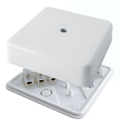 Коробка распаячная КР 100х100х29 ОП с клем. колодкой белая IP40 TDM