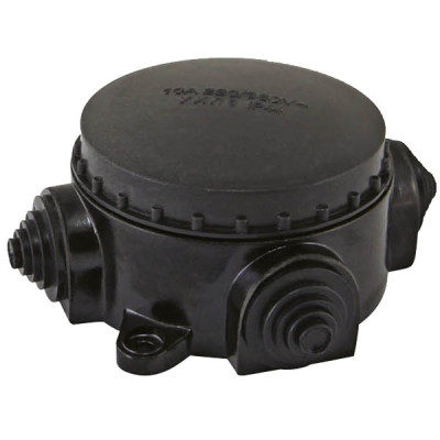 Коробка электромонтажная КЭМ 1-10-3Б ОП D78 мм IP44, 3-х рожк. (карболит) TDM