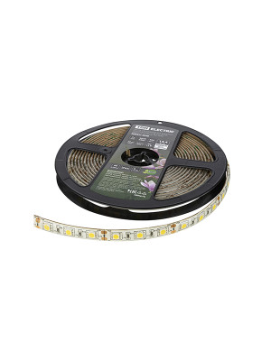 Лента светодиодная SMD5050-60 LED/м-IP65-12 В-14,4 Вт/м-6000 К (упак/5м) блистер TDM