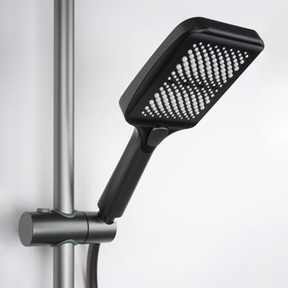 Смеситель душевая система DIKALAN для ванны c картриджным переключ LED подсветка Серый (5) Kn90138