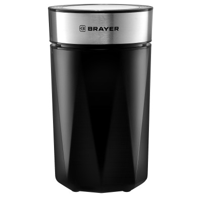 Кофемолка пластик 150 Вт 60 гр чаша нерж сталь черный Brayer Кофемолка пластик 150 Вт 60 гр чаша нерж сталь черный Brayer