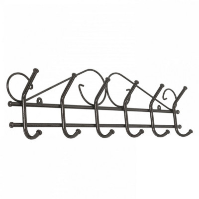 Вешалка металлическая настенная 71*8*210 см медный антик Ажур 6  ЗМИ