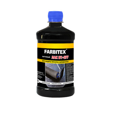 Лак битумный БТ-577 0,5 кг (20) FARBITEX Лак битумный БТ-577 0,5 кг (20) FARBITEX