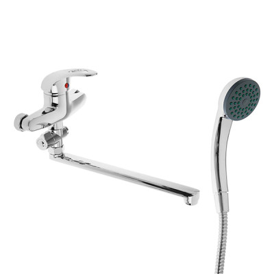 Смеситель Accoona д/ванны однорыч. 40мм.ручка. дивертор в корп (длин. излив) Хром (10) A7040