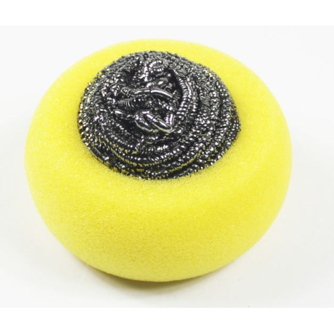 Губка поролоновая с металлизированной нитью для посуды 2 шт желтый OKS-4302 Baizheng