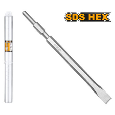 Зубило пика Hex 17x350х22 мм INGCO DBC0523501 Зубило пика Hex 17x350х22 мм INGCO DBC0523501