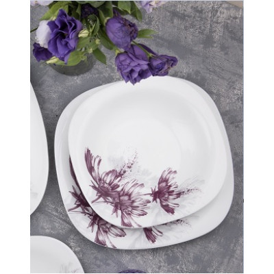 Тарелка стеклокерамическая суповая 22 см 705 мл SSP230-820 Violet Sanli Parsopal