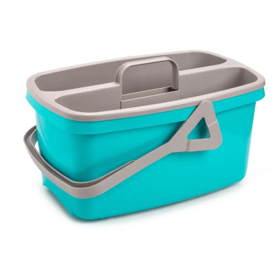 Ведро пластиковое 12 л с емкостью для переноски Smart бирюза Berossi Ведро пластиковое 12 л с емкостью для переноски Smart бирюза Berossi