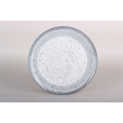 Тарелка фарфоровая обеденная 24 см Rustic grey Коралл