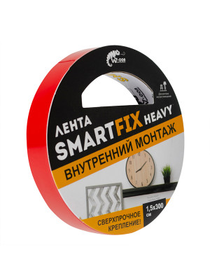 Сверхсильная лента SFV1530T для внутреннего монтажа W-con SmartFix HEAVY, 1,5*300см, прозрачная Сверхсильная лента SFV1530T для внутреннего монтажа W-con SmartFix HEAVY, 1,5*300см, прозрачная