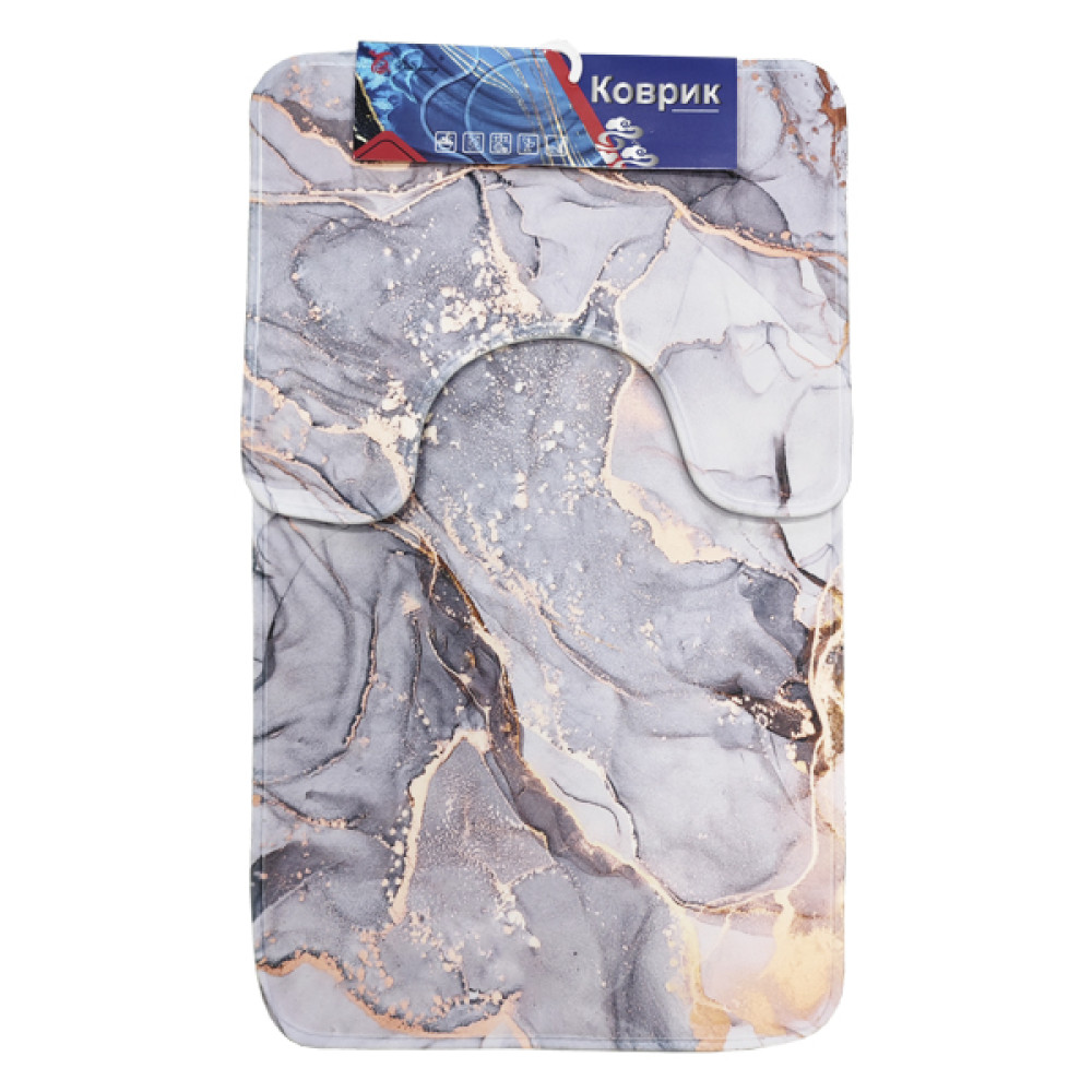 Коврик для ванной 50*80/50*40см мрамор серый BZY0929-4 Baizheng