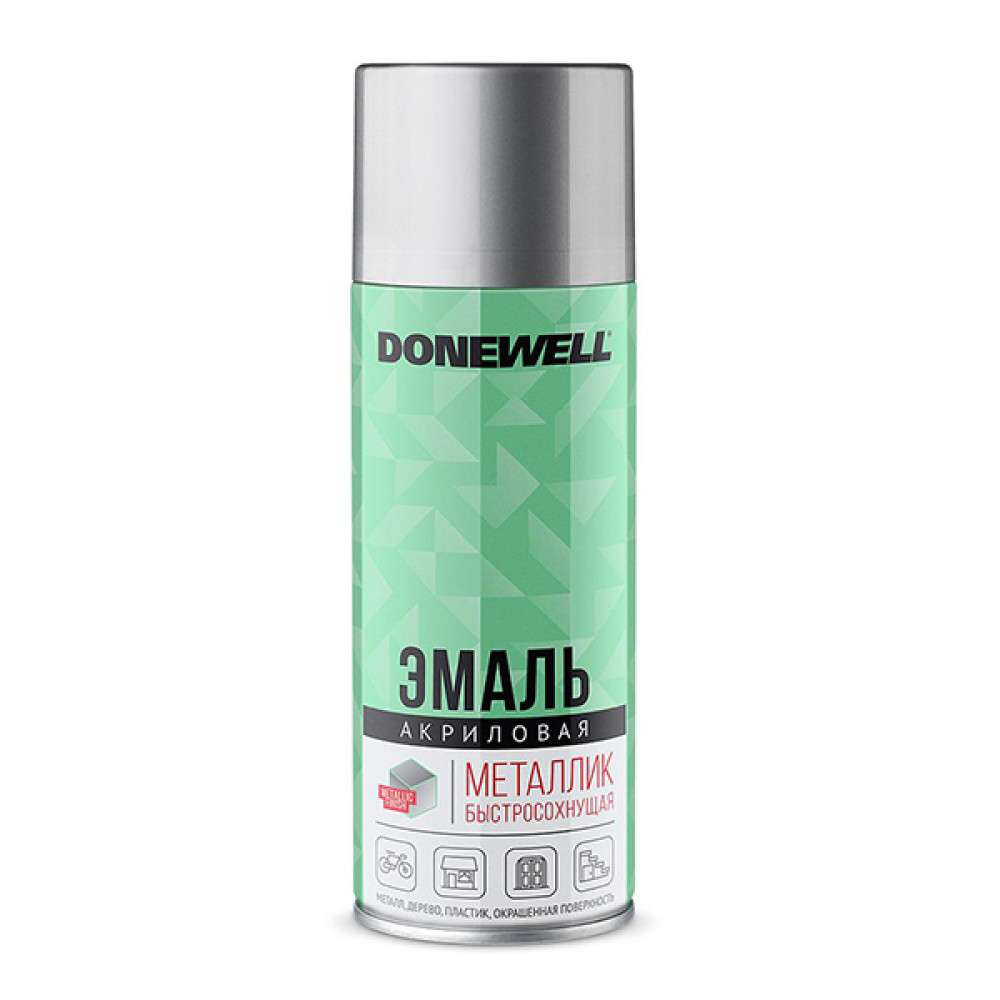Эмаль аэроз. металлик серебро 520мл Donewell DW-1026