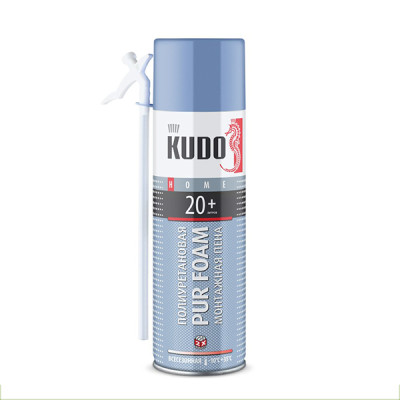 Пена монтажная бытовая Home 20+ всесезонная 20л 650мл Kudo Пена монтажная бытовая Home 20+ всесезонная 20л 650мл Kudo