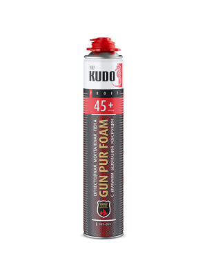 Пена монтажная профессиональная Fire Proof 45+ огнестойкая всесезонная 45л 1000мл Kudo Пена монтажная профессиональная Fire Proof 45+ огнестойкая всесезонная 45л 1000мл Kudo