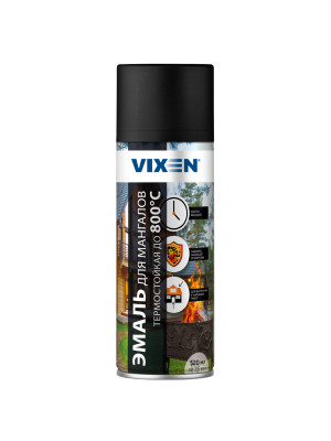 Эмаль для мангалов термостойкая до 800С аэроз. 520мл Vixen VX55010 Эмаль для мангалов термостойкая до 800С аэроз. 520мл Vixen VX55010