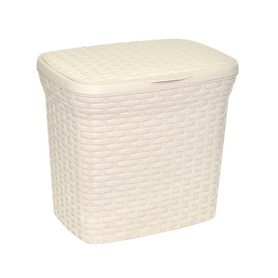 Контейнер пластиковый для стирального порошка 10 л 280*215*260 мм слонов кость Ротанг Violet