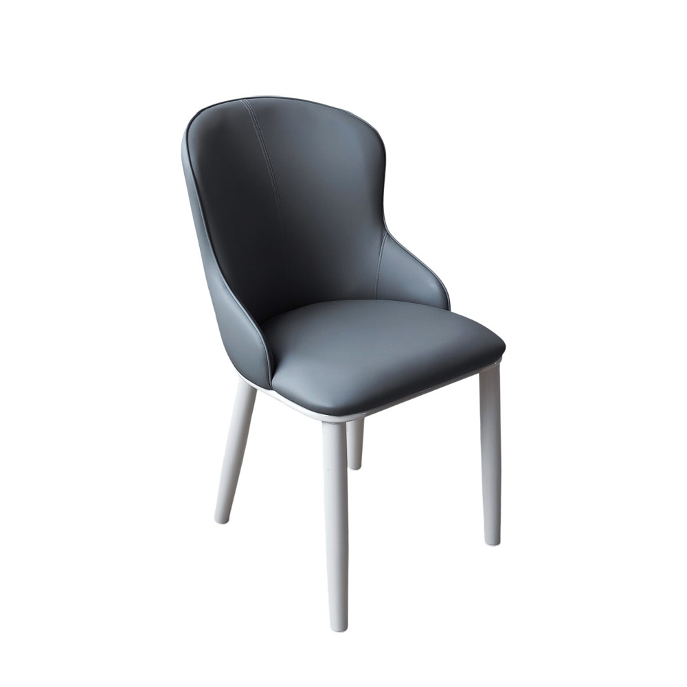 Стул металлический Baizheng 87×47×46 см, искусственная кожа, серый, до 150 кг