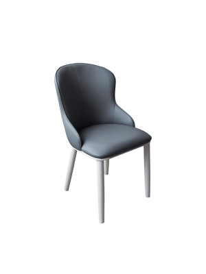 Стул металлический Baizheng 87×47×46 см, искусственная кожа, серый, до 150 кг