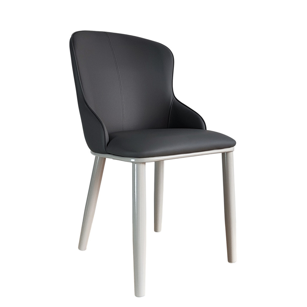 Стул металлический Baizheng 87×47×46 см, искусственная кожа, серый, до 150 кг