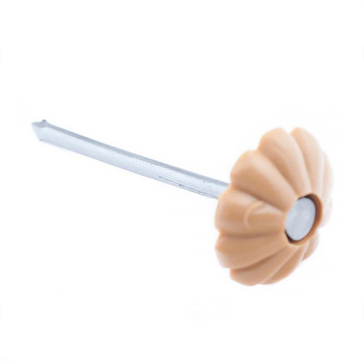 Гвозди декоративные 25мм цинк пластиковая шляпка Охра