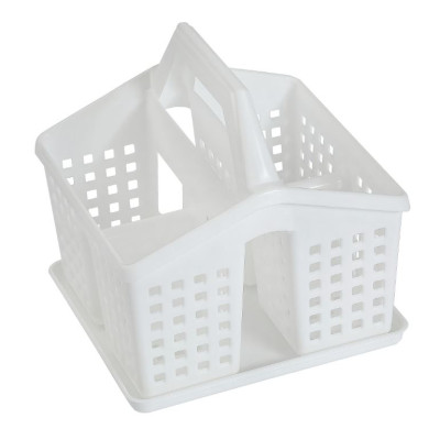 Подставка пластиковая для столовых приборов 15*16*16 см белый Лофт Violet