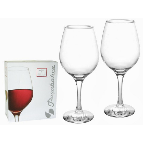 Набор стеклянный бокалов 2 шт 460 мл для вина Amber Pasabahce