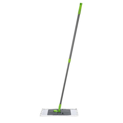 Швабра металлическая 120 см насадка микрофибра 14,5*44 см телескоп ручка Mop Click Рыжий кот