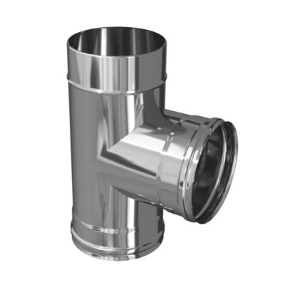 Тройник-Д 90° 430/0,8мм нерж Ф120 FERRUM
