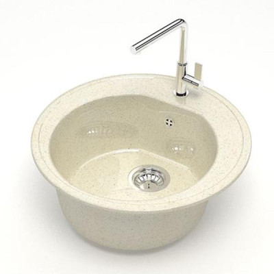 Мойка кухонная гранитная 006 (бежевая) карельский камень 510x510x191 Мойка кухонная гранитная 006 (бежевая) карельский камень 510x510x191