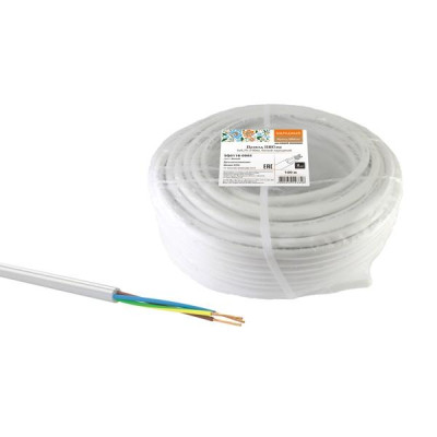Кабель ПВС 3*4 белый (100/рез.) TDM