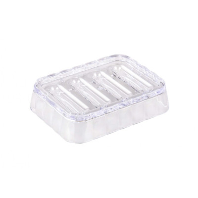 Мыльница пластиковая открытая 110*85*30 мм прозрачный Кристалл Альтернатива