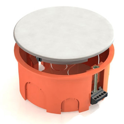 Коробка распаячная СП D80х40мм, крышка, пл. лапки, IP20 TDM Коробка распаячная СП D80х40мм, крышка, пл. лапки, IP20 TDM