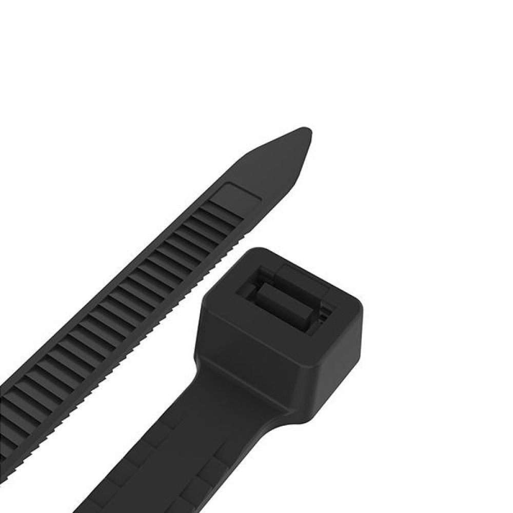 Хомут-стяжкa нейлоновая с тройным замком 400 x4,8 мм, черная,упаковка 100шт REXANT