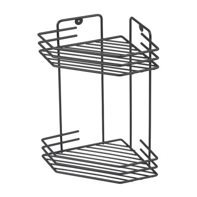 Полка угловая 2-ярусная Рыжий кот 20,5*20,5*31,5см (термопластичное покрытие) графит Полка угловая 2-ярусная Рыжий кот 20,5*20,5*31,5см (термопластичное покрытие) графит