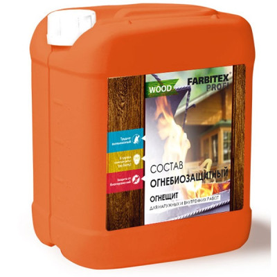 Состав для древесины Огнещит Farbitex Profi Wood 2 категория Индикатор красный 5л Состав для древесины Огнещит Farbitex Profi Wood 2 категория Индикатор красный 5л
