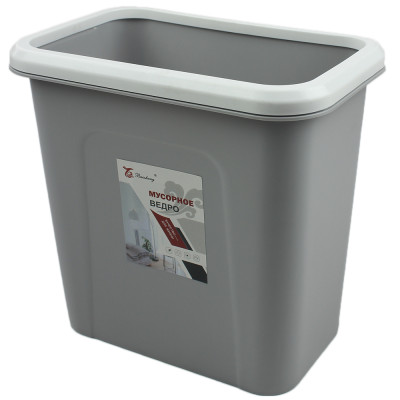 Ведро пластиковое для мусора 7 л 270*170*280 мм подвесное серый Baizheng Ведро пластиковое для мусора 7 л 270*170*280 мм подвесное серый Baizheng