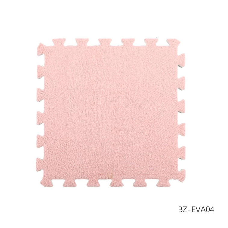 Фото №1 Коврик-пазл 10шт 30*30*1,5см махровый розовый Baizheng