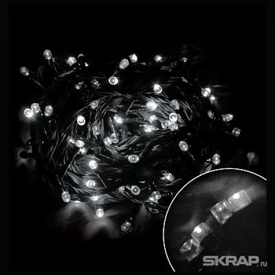 Гирлянда светодиодная  5 м 100 led 240 В белая LED100-5-W