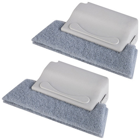 Губка-щетка пластиковая 2 шт 13,7*8*3,3 см для труднодоступ  мест Рыжий кот