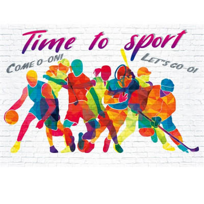 Фотообои бумажные Время спорта 4 листа 1400*2000