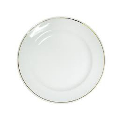 Тарелка фарфоровая обеденная 24 см Идиллия Отводка золотом Добрушский