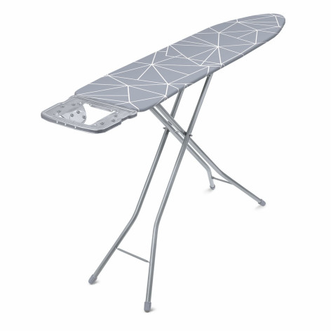 Доска гладильная ДСП 1466х55 мм с линиями на сером Эльза классическая Nika