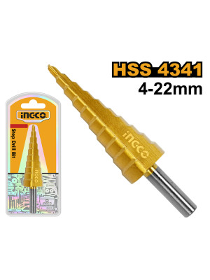 Ступенчатое сверло 4-22 мм INGCO AKSDS42203 INDUSTRIAL