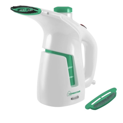 Отпариватель 800 Вт 0,2 л верт отпарив мерный стакан 2 насадки бело-зеленый HS-7002 Homestar