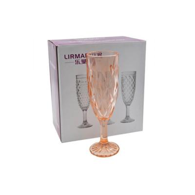 Набор стеклянный бокалов 6 пр 188 мл бежевое стекло 82186