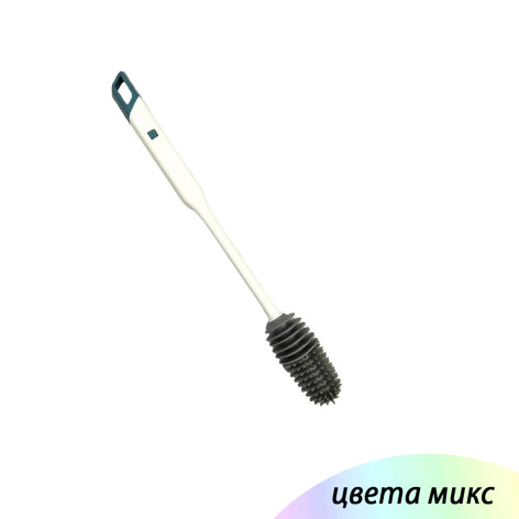 Ерш для мытья бутылочек 33*5*4 см с пласт ручкой микс Baizheng