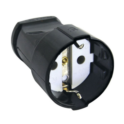 Кабельная розетка 2П+3 16А 250B черная TDM Кабельная розетка 2П+3 16А 250B черная TDM