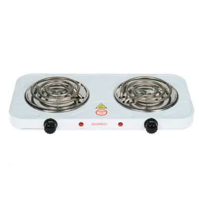 Электроплита двухконфорочная 2 кВт спираль 2*140 мм белый EN-904 Energy