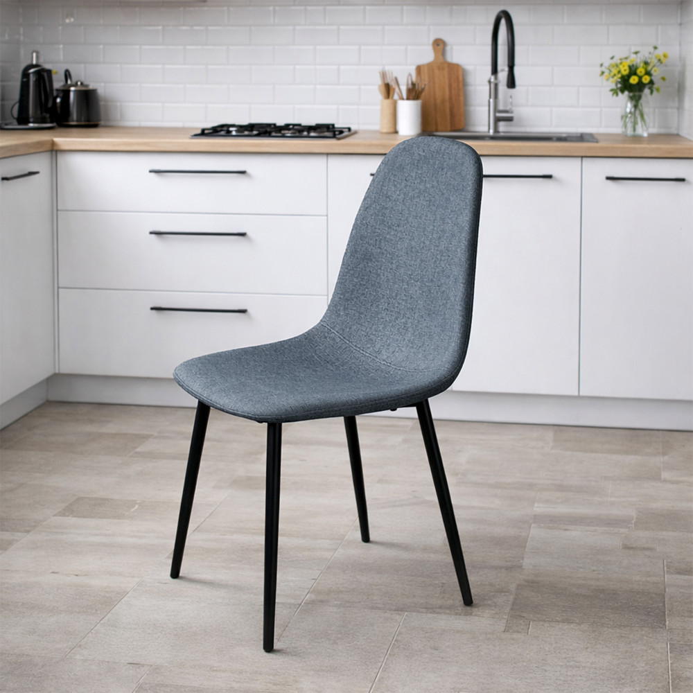 Стул металлический Baizheng 85×40×43 см, текстиль, темно-серый, до 150 кг